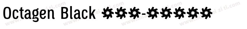 Octagen Black 黑斜体字体转换